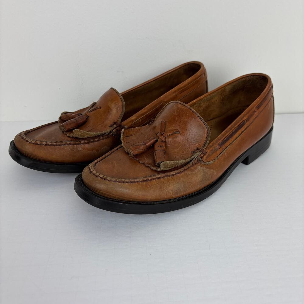 Weejuns Bass Brown Leather Loafers Tassel Fringe 7.5 Marietta II